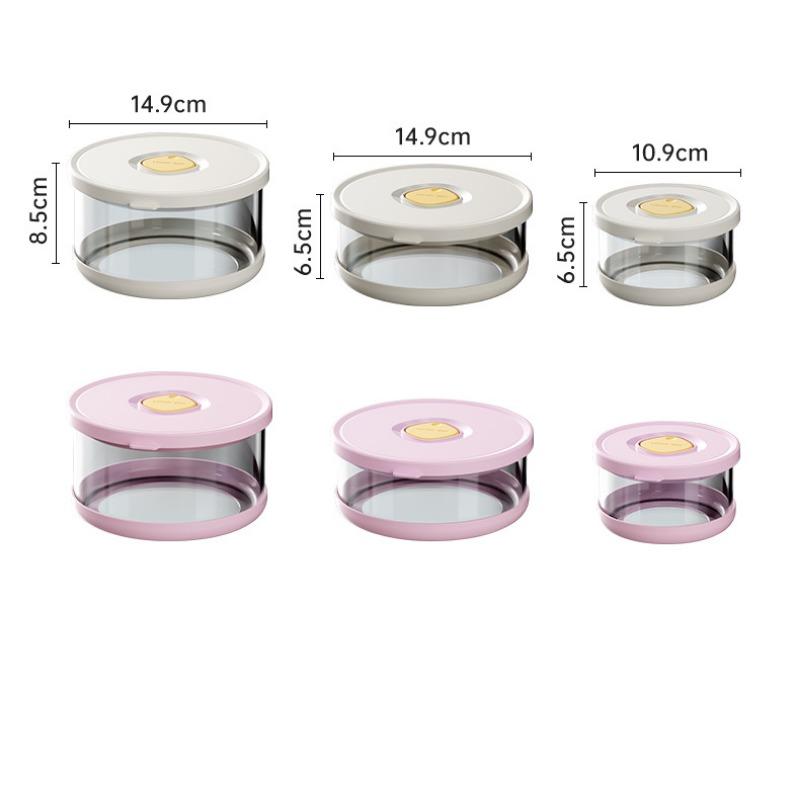 Hochborosilikatglas Tupperware Lunchbox Hitzebeständige Lunchbox mit Deckel Pendler mit Reis Mikrowellenschüssel Versiegelte Schüssel