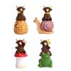 Resin Highlands Cow Sculpture Spring Desktop Ornament Resin Texture for Family with Kids and Pet Easy Cleaning