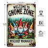 Metal Fairy Gnome Garden Sign Outdoor Decor 20x30cm Wall Art