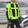 PRO-BIKER Ανδρική Αναπνεύσιμη Ολόσωμη Φόρμα Αγώνων Μοτοσυκλέτας - Φωσφοριζέ Πράσινο Ανακλαστικό Ρούχα Οδήγησης Άνοιξη/Καλοκαίρι