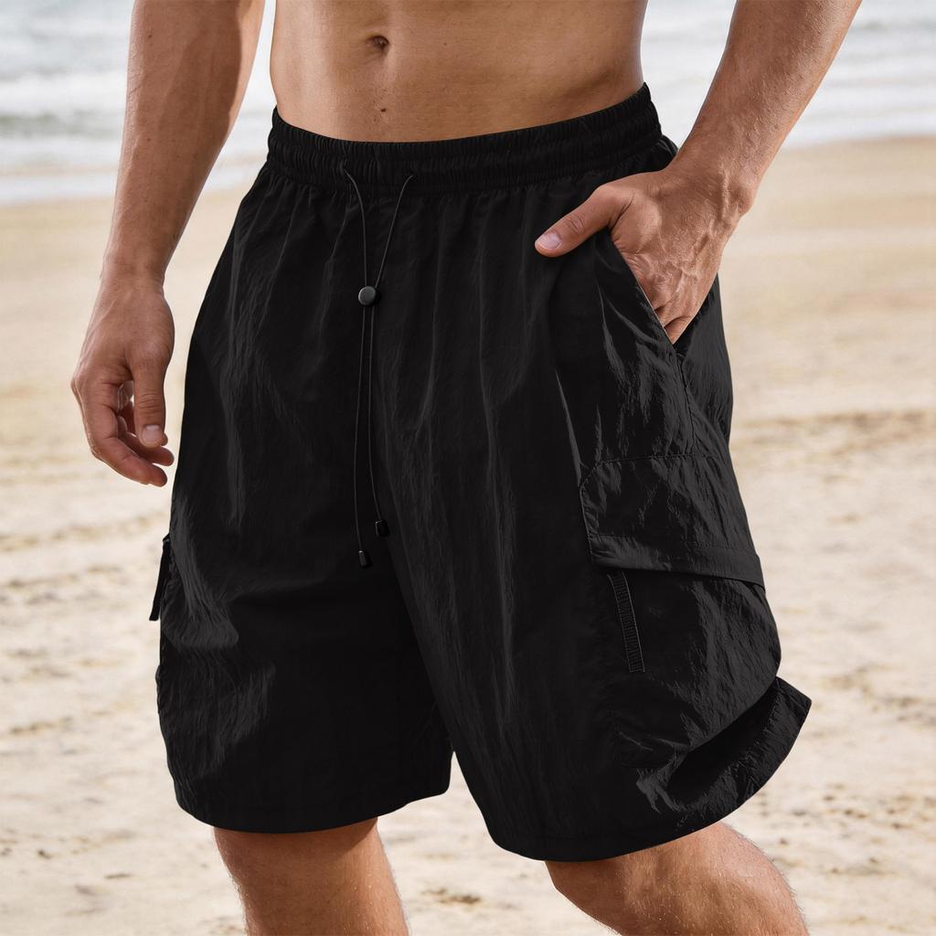 Men's Casual Quick-drying Shorts, Work Pants, Five-pocket Pants, Outerwear , Athletic Straight-leg Pants, Beach Pants