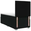 LED Boxspring Bed with Mattress Black 80 X 200 Cm Fabric