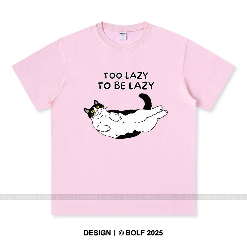 Women's Too Lazy To Be Lazy Printed T-Shirt 100% Cotton Oversized Paradox Graphic Tees for Men Summer Tops Ironic Streetwear
