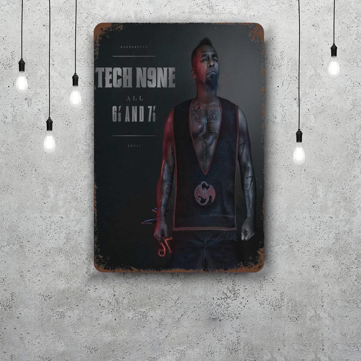 

Tech N9ne Vintage Tin Sign Home Decor Wall Decor Art Wall Mural Room Decoration Decor Retro Metal Sign Plate Bar Posters 20x30cm（7.8x11.8inch）