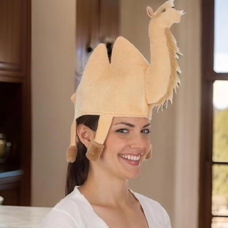 Kamelenfamilie Hoed voor Volwassene Kind Muziekfestival Hoed Feest Hoofddeksel Vakantie Foto Props Kamelenfamilie Petten Podiumshow Kostuum Accessoires