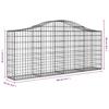 Vidaxl Kosze Gabionowe, 13 Szt, 200X30X80/100 Cm, Galwanizowane Żelazo