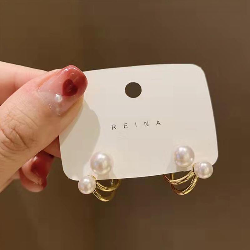 Retro Leichter Luxus Perlenstecker Koreanischer Einfacher Schmuck Weihnachtsfeier