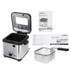 900W French Frie Frying Machine 220-240V 1.5L Oven Hot Pot Fried Chicken Grill Adjustable Thermostat Kitchen Cooking Electric Deep Fryer