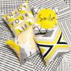 Yellow Nordic Cushion Gray Sofa Pillow Cover Model House Cushion Living Room Sofa Geometric Warm Yellow Cushion Cover