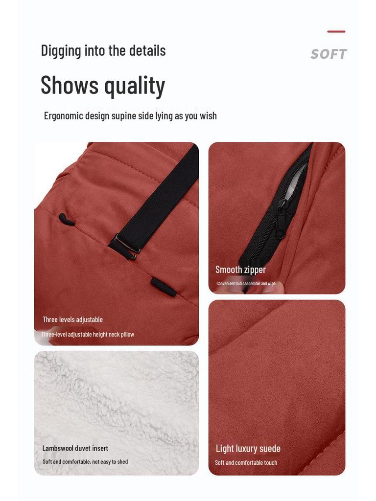 Winter Headrest & Lumbar Support Pillow for AITO M7/M9/M5 - Plush Lambswool Two-in-One Blanket