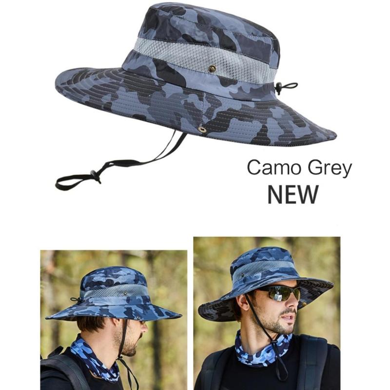 Foldable Bucket Hat for Adult Teenagers Wide Brim Foldable Fisherman Hat Spring Summer Anti-uv Hat Camouflage Design