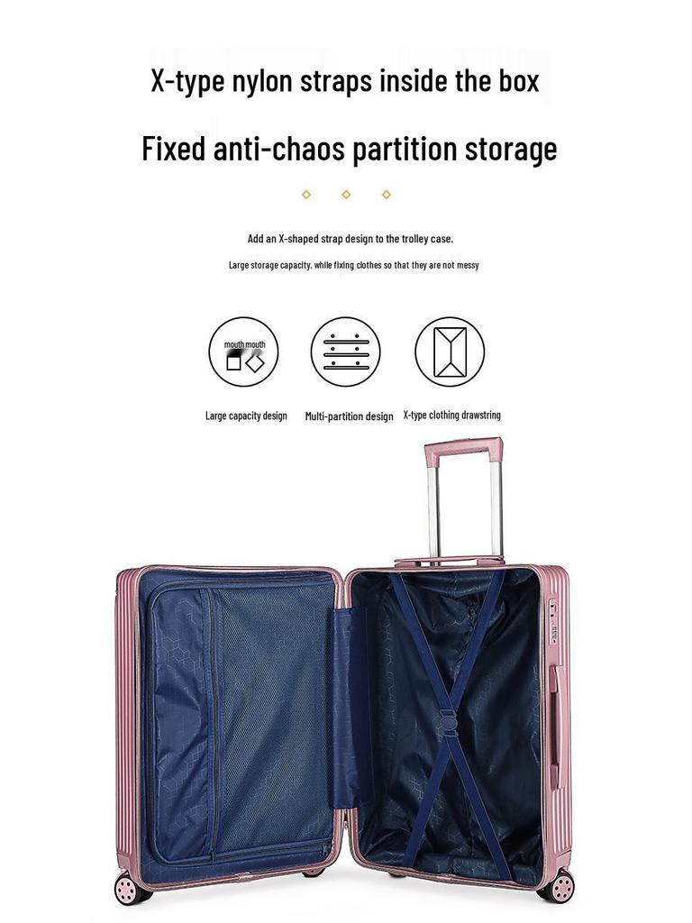 20" ABS Universal Wheel Zipper Suitcase with Combination Lock - 4-Piece Carry-on Set