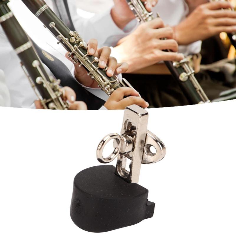 Clarinet Oboe Thumb Rest Adjustable Stainless Steel Finger Rest Protector With Rubber Cushion
