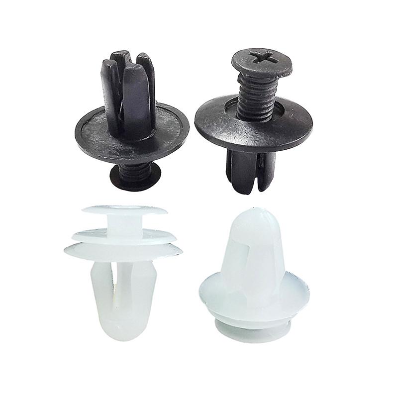 20 Pcs ABS Plastic Expansion Rivet Nut Buckle Clip Rivet Fastener Black White Auto parts repair tool decoration tool