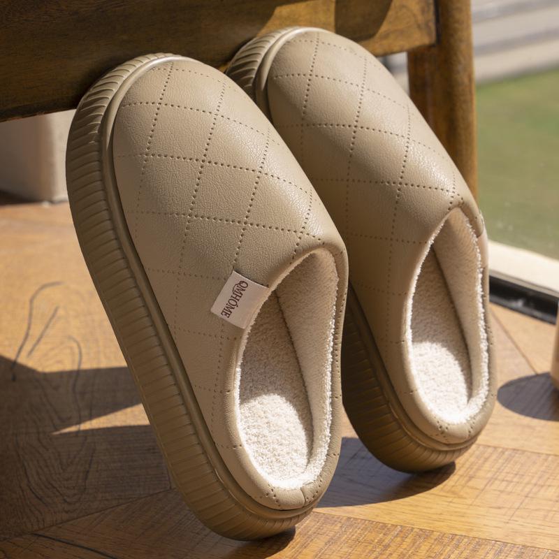 Waterproof Cotton Indoor Slippers: Anti-slip, Unisex, Autumn/Winter 2025