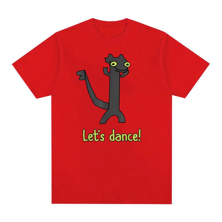 Toothless Dance Meme Let's Dance Meme T Shirt Men Women Fashion Retro Gothic Funny T-shirts Casual Cotton Oversized T-shirt Tops