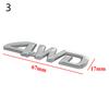 3D Metall Chrom Schwarz Zahlen Buchstaben Logo 4WD Emblem Auto Kotflügel Abzeichen Stamm Aufkleber 4WD Aufkleber Zubehör