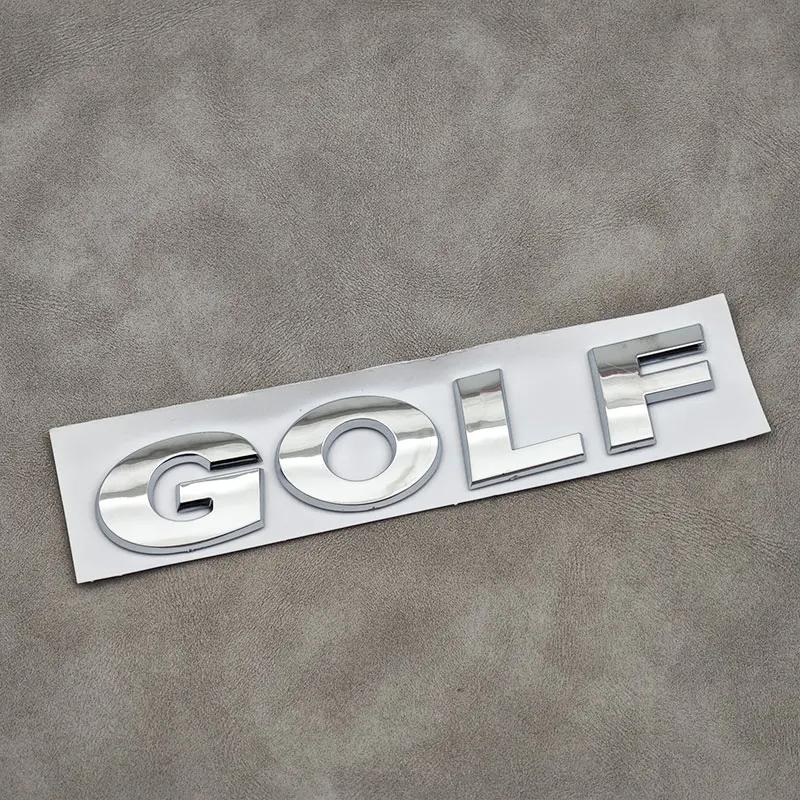 Dla VW Volkswagen Jetta MK5 Golf 3D ABS Chrom Czarny Logo GOLF Emblemat Litery Naklejka Odznaka Tylnej Klapy Samochodu Dla Volkswagen VW Gol