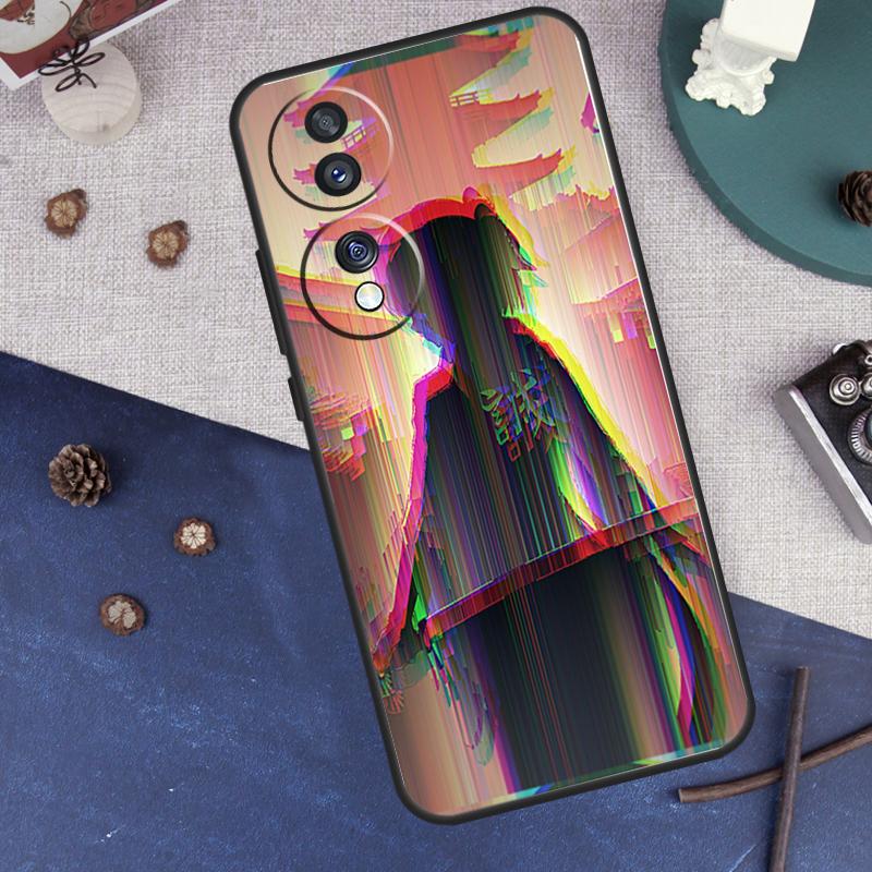 Vaporwave Glitch Anime For Honor Magic 8 Pro 5 6 7 Lite Case For Honor Win RT 400 200 50 70 X8c X8b X9a X9b X9c X9d