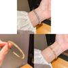 Kupfer Zirkon Kreis Quadrat Armband Mit Zirkonia Für Elegante Frauen