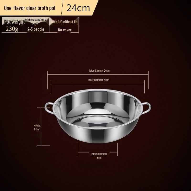 Jing Zhou Yuan Thickened Stainless Steel Hot Pot