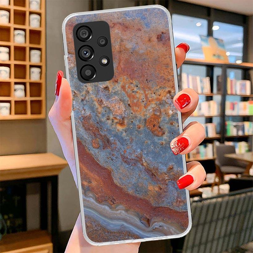 

Vintage Industrial Style Rusty Pattern Phone Case For Samsung Galaxy A12 A22 A32 A52 A72 A02S Phone Case Note 20 Ultra 10 S10 Pl Samsung A50