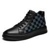 Men's Retro Cowhide Leather Casual Shoes - Low or High-Top, Large Size White Sneakers