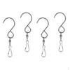 4 Pack Swivel Hooks Clips Chimes Curly Spinners Crystal Twisters Garden