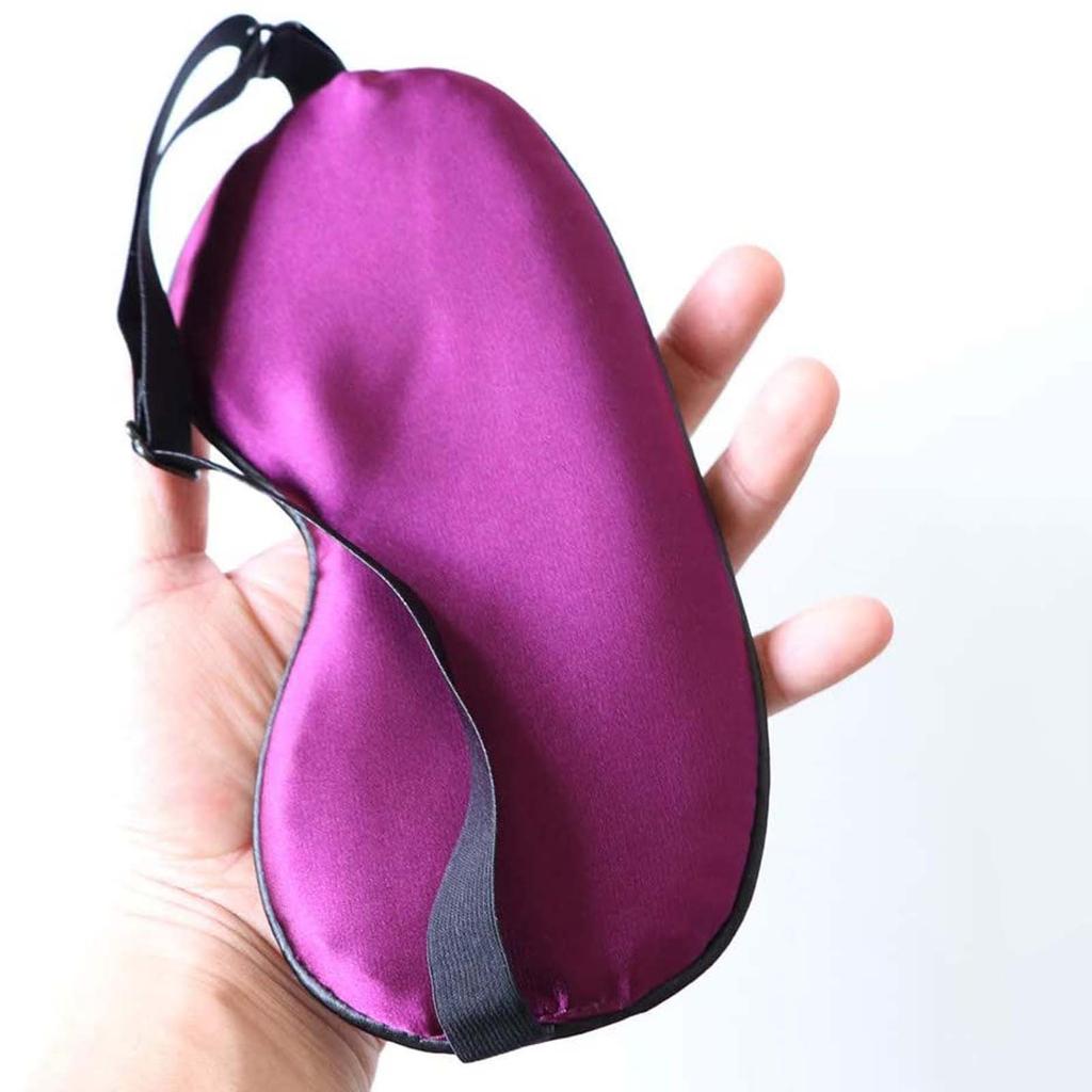 Sleep Mask Silk Blackouted Soft Travel Mask with  Strap Sleep Eye Mask