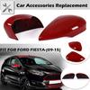 For 2011-2017 Ford Fiesta LH+RH Door Side Rearview Mirror Cover Caps Trim Red AC