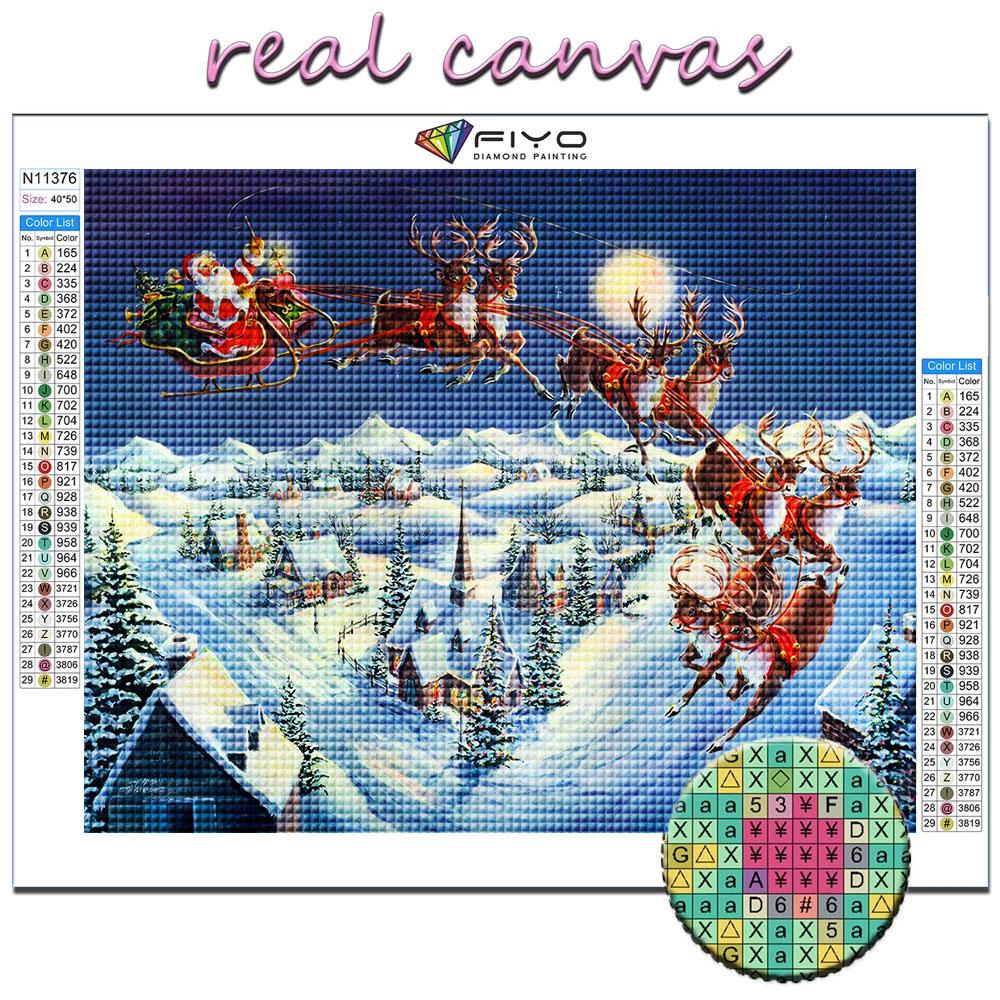 5D-Diamantgemälde zum Selbermachen, Weihnachtsbaum, Weihnachtsmann, Schneemann, Kreuzstich, voller Diamant-Stickerei, Mosaik