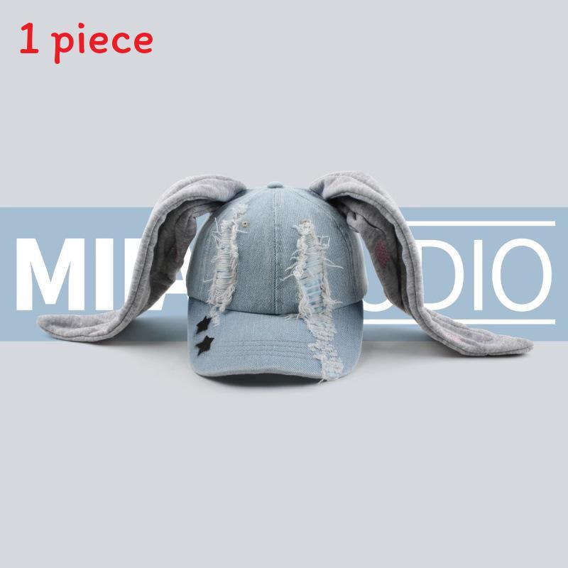 Newjeans Inspired Denim Baseball Cap With Handpainted Graffiti For Street Style And Sun Protection