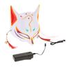 Festivalová maska LED Svítící Kitsune Liščí Maska Cosplay Halloween Maškarní Maska Zvíře DJ Tanec Světelná Párty Rekvizity KTY