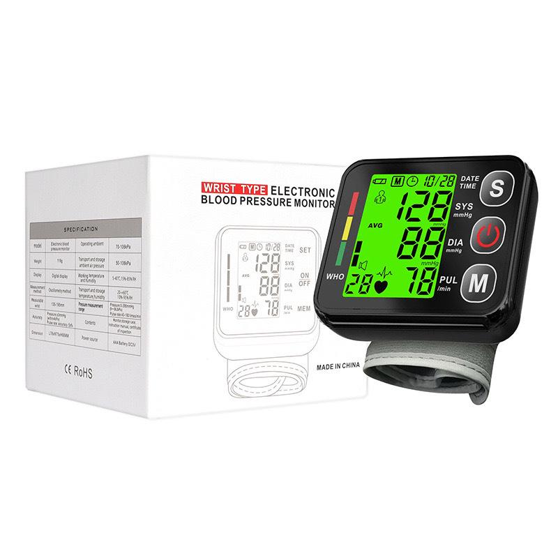 Cross-Border Wrist Blood Pressure Monitor: Fully Automatic, High-Precision, Medical-Grade with Backlight Display.