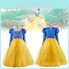 Cosplay Schneewittchen Kinder Prinzessinnenkleid Tüll Details Blasenpartys Ärmel