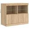 Vidaxl Szafka Z Oświetleniem Led, Dąb Sonoma, 81X37X67 Cm