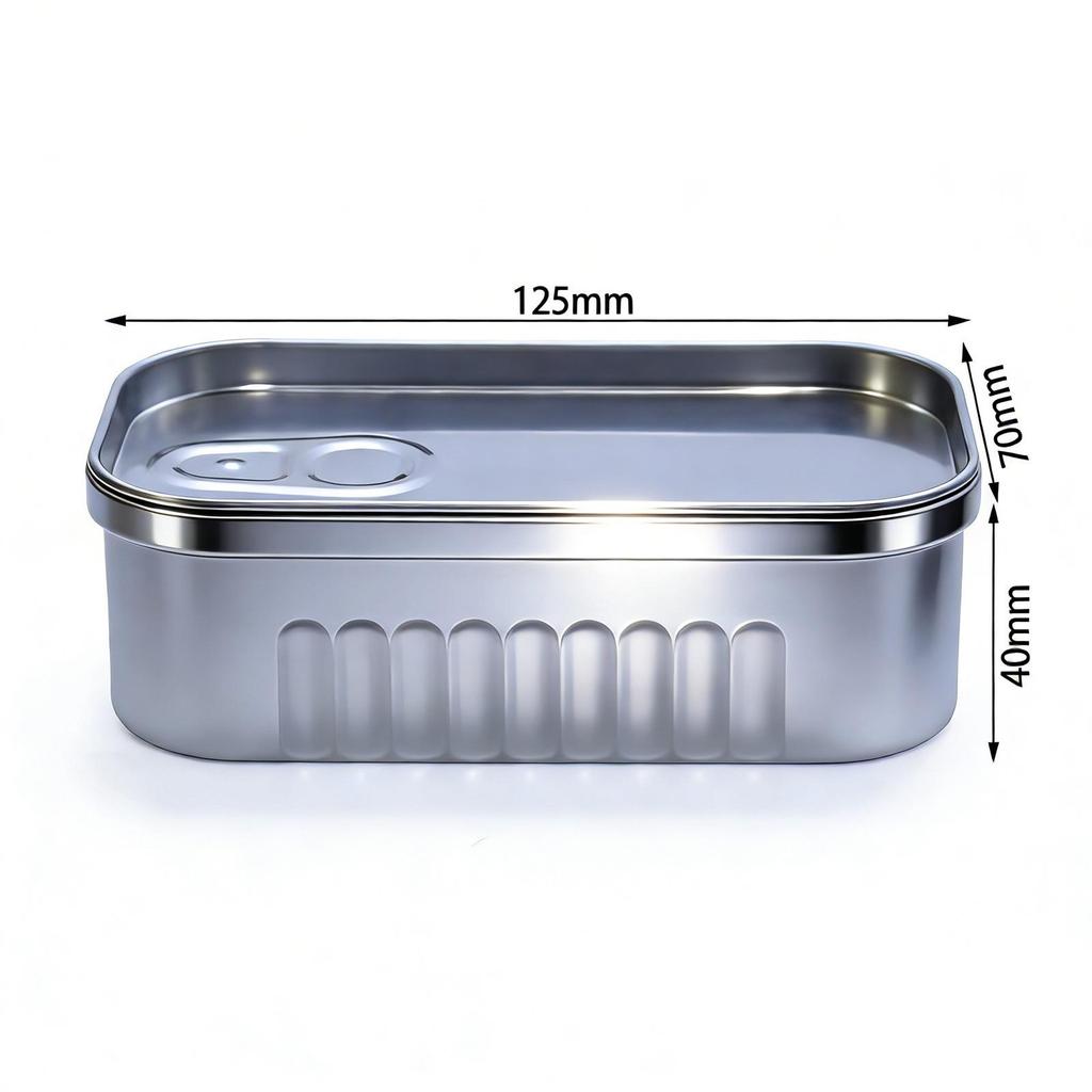 Sardine Can Shaped Storage Tin Box Space-Saving Small Storage Organizer for Closet Hair Accessories Socks Household Sundries