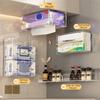 Self Adhesive Refrigerator Tissue Box Punch Free Detachable Storage Box Tissue Holder  Cabinet
