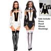 Sexy Women Naughty Nun Costume Black Fancy Dress Party Cosplay Outfits Halloween