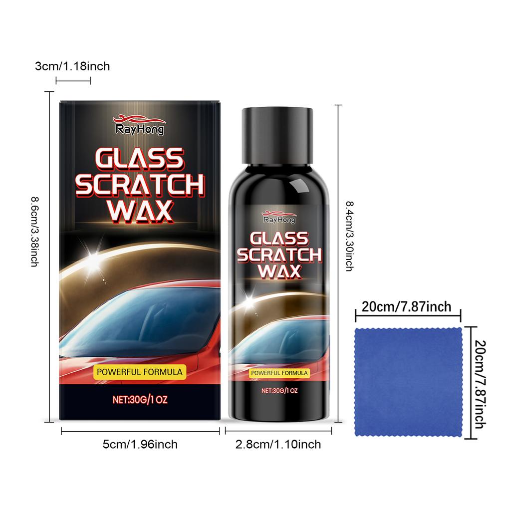 Glass Scratch Repair Paste Car Windshield Oil Film & Oxidation Removal Ceramic Coating Nano Glass Plated Crystal Car Polishing