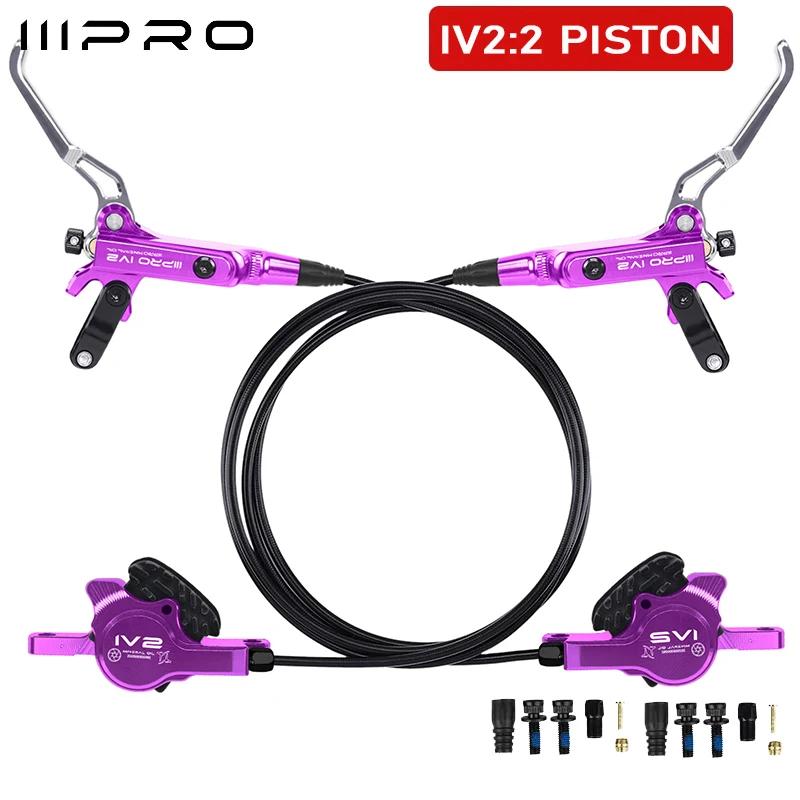 IIIPRO IV2 Bike Hydraulic Brakes Set Centerlock Bicycle Hydraulic Disc Brake Set 160mm Centerlock Oil Pressure Bike Brake Disc
