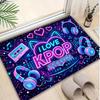 1PC Custom Name Love Kpop Music Festival Theme Floor Mat Ideal for Living Room, Game Rooms, Office, Bedroom,Floor Mat Playful Design