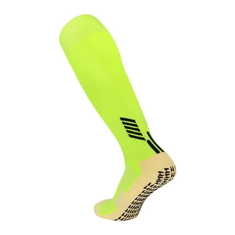 Anti Non Slip Football Socks Cut Black Long Length Adhesive Towel High Leg Grip Soccer Stockings Sports for Men and Children