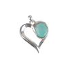Aqua Chalcedony Gemstone 925 Stamped Silver Fashionable Jewelry Pendant For Gift CP-5-14