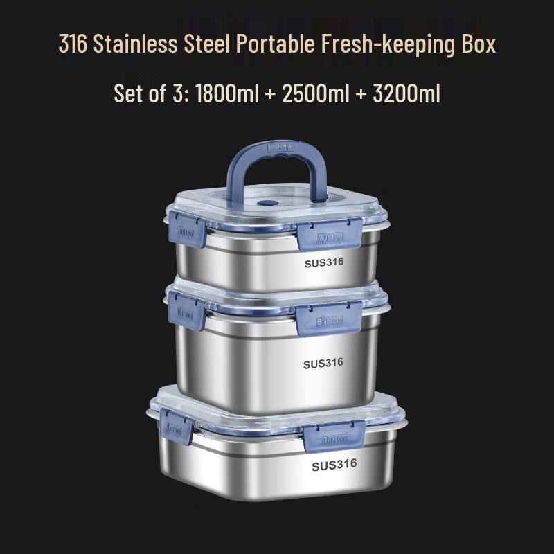 Lainuo 316 Stainless Steel Portable Lunch Box Set