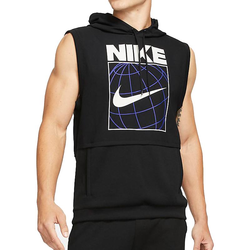 Nike Sleeveless Sports Pullover Hoodie Vest Black CZ2562-010