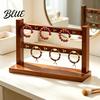 Earring Ring Storage Wooden Jewelry Organizer Durable Display Stand Multiple Layers Space Rustic Wood Saving Rack for Necklaces Bracelets