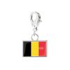Braccialetto con Charm Bandiera in Acciaio Inossidabile con Moschettone, Gioiello Ciondolo Paese per Regalo di Viaggio Accessorio Stile