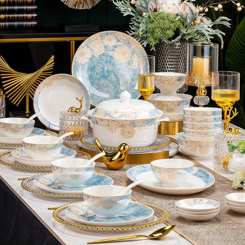 Набор керамической посуды Haoya Jingdezhen из 68 предметов