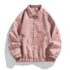 Men's Plus Size PU Leather Jacket - Hong Kong Style Autumn/Winter, Lapel, Pure Color, Casual Couple Outerwear for Chubby Individuals